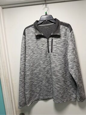 Hi-Tec Gray Heather Half-Zip Pullover with Chest Zip Pocket